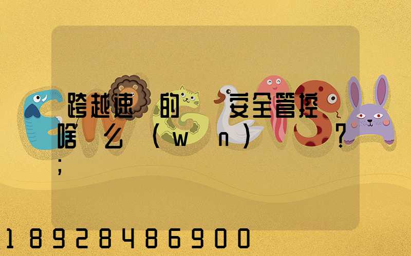 跨越速運的運輸安全管控為啥這么穩(wěn)？